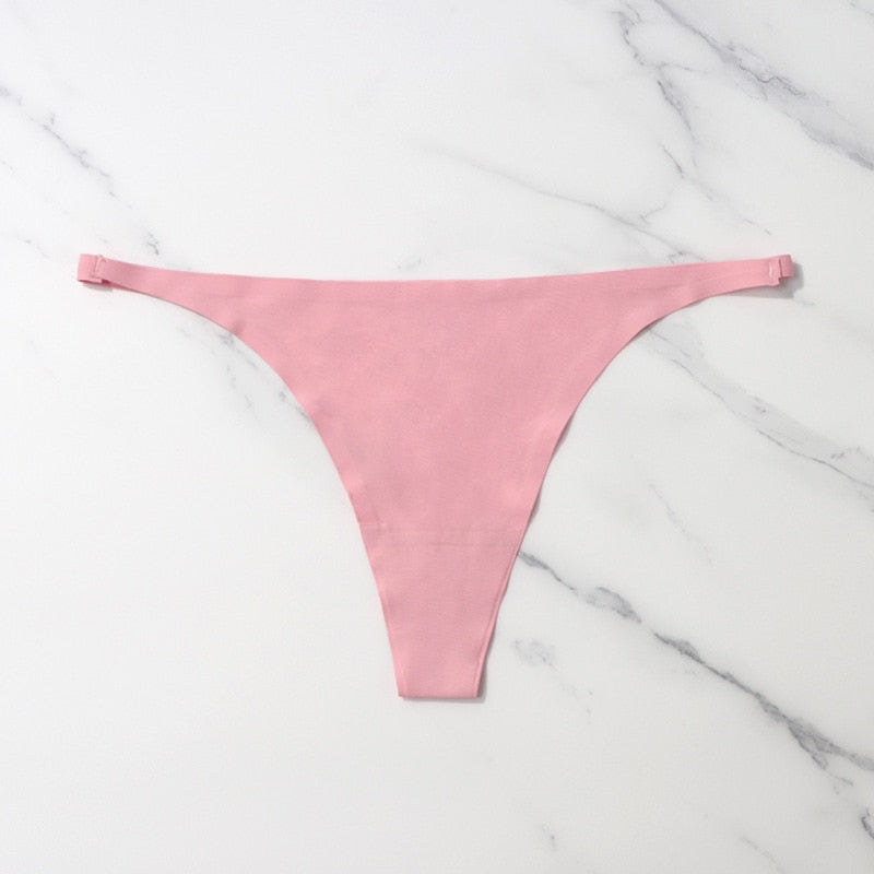Pink Seamless Thong