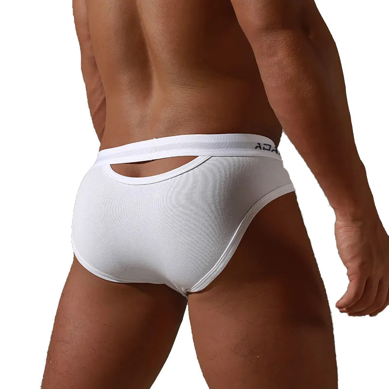 Men's Open Front Briefs - White