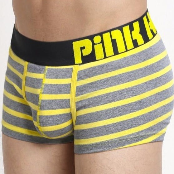 Striped Boxer Shorts Yellow Gray
