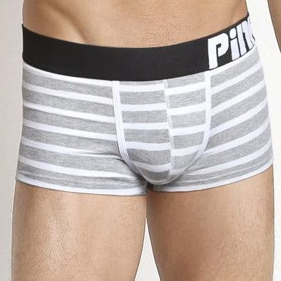 Striped Boxer Shorts Gray White