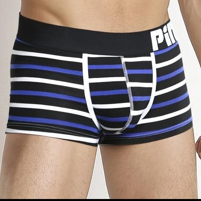 Striped Boxer Shorts Black Indigo White