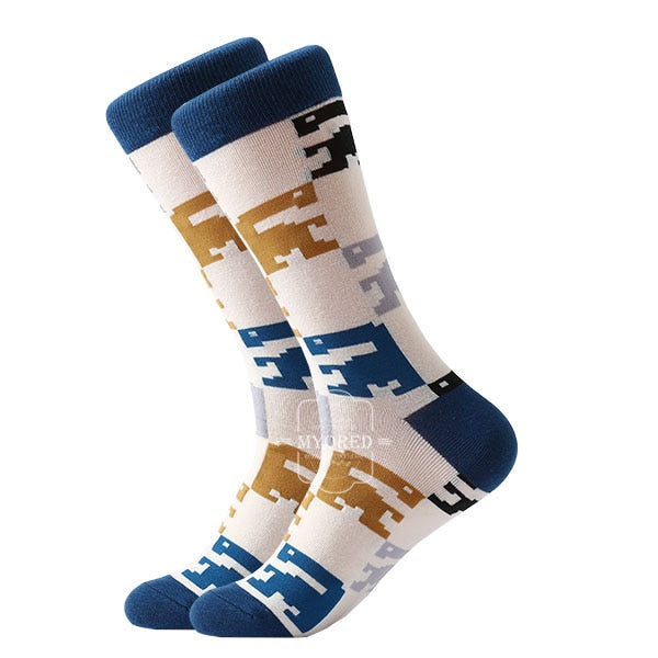 Funky Crew Length Dress Socks