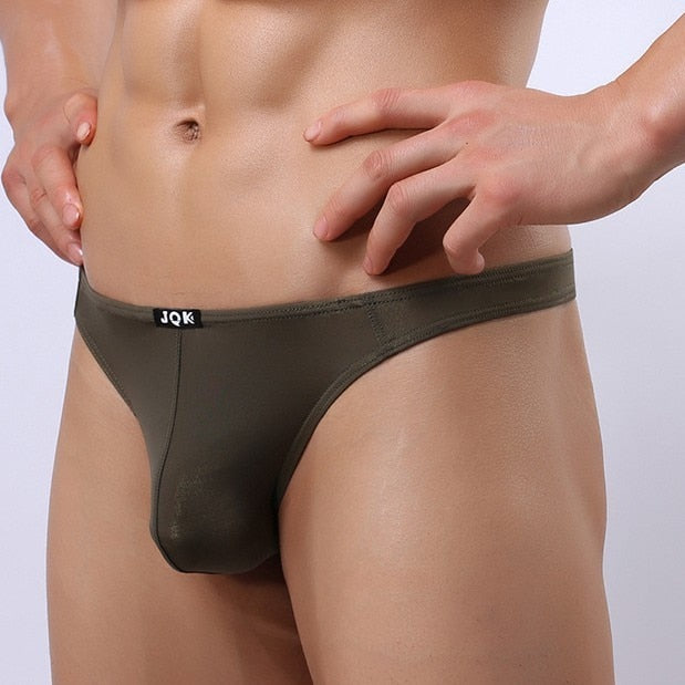 comfortable mens thongs army green