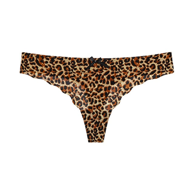 Leopard Print Thong