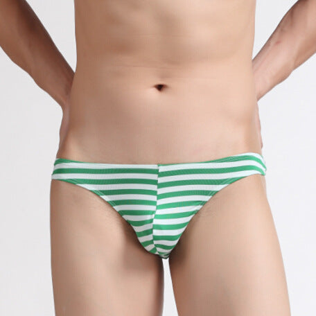 Men's Sexy Striped Low Rise Thong