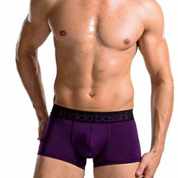 Arnaldo Bassini free Men's Boxer Brief with Black Waistband Purple