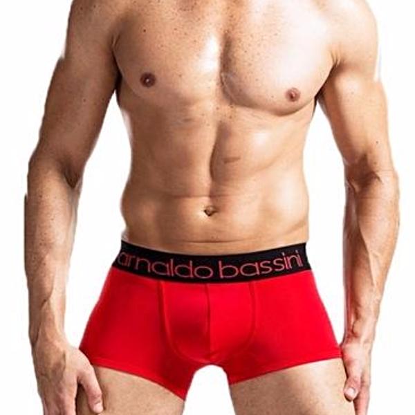 Arnaldo Bassini free Men's Boxer Brief with Black Waistband Red