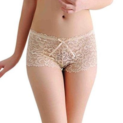 Women's Lace Boyshort - Nude