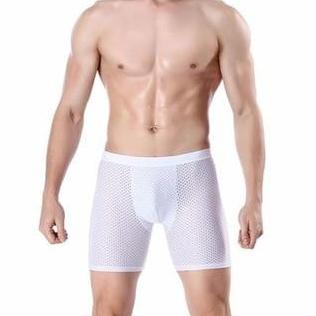 Men's Performance Mesh Boxer Brief - White