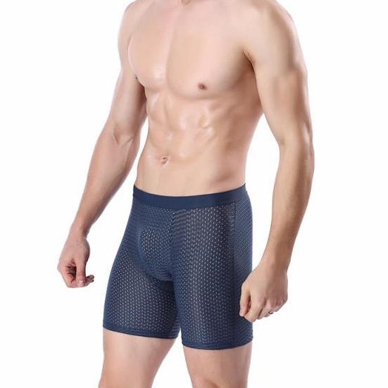 Men's Performance Mesh Boxer Brief - Blue