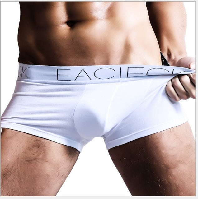 Free Men's Eacieck Designer Boxer Brief Underwear - White