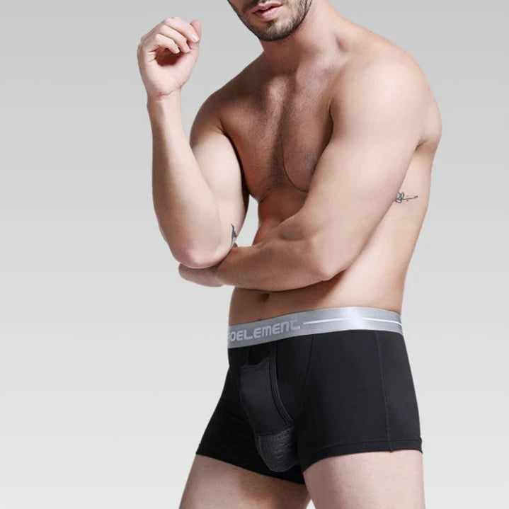 Sexy Men's Boxer Briefs Underwear Independent Double Pouch Boxer