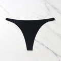 Black Seamless Thong