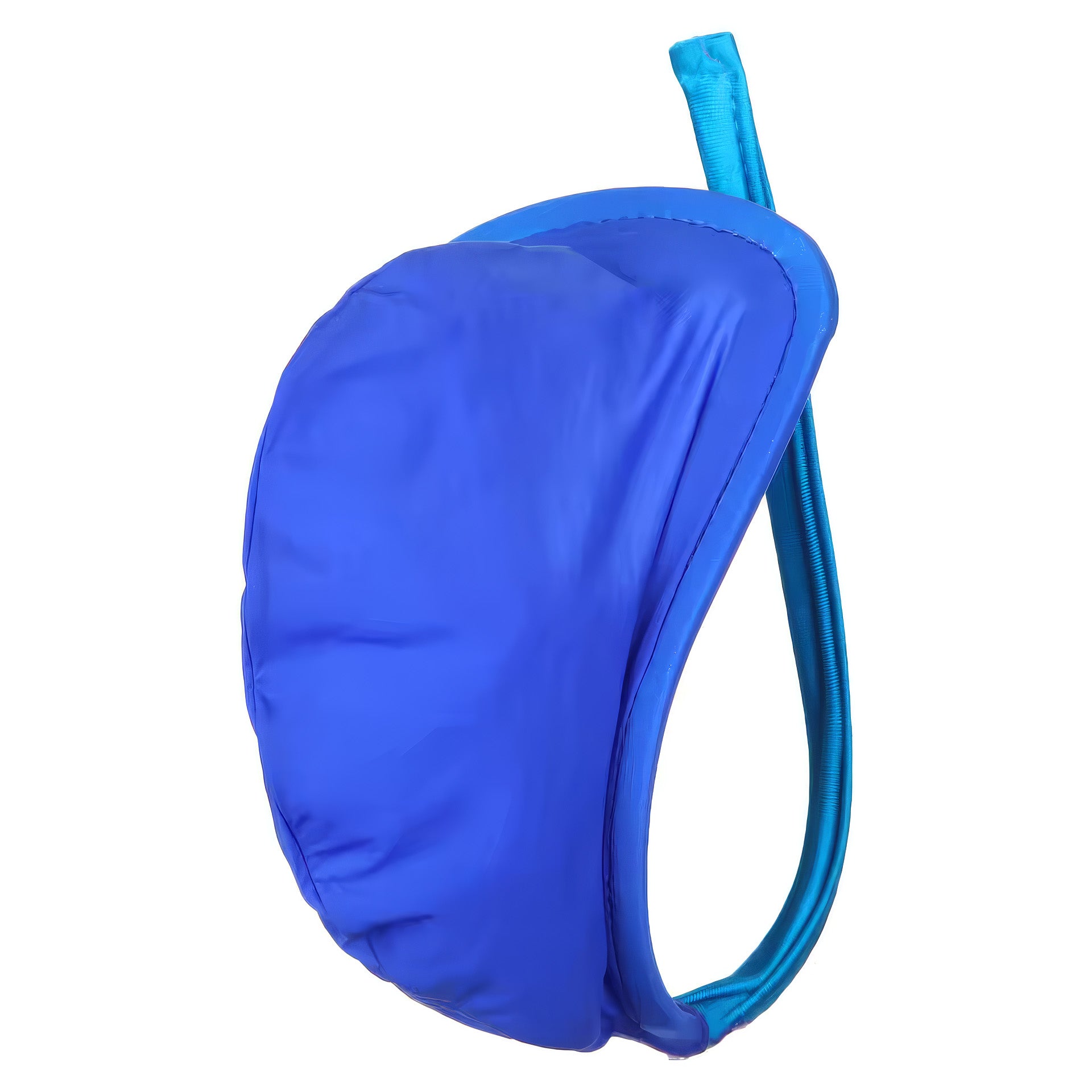 C-string male underwear in blue, view highlighting the strapless design and zero waistband architecture | color:blue