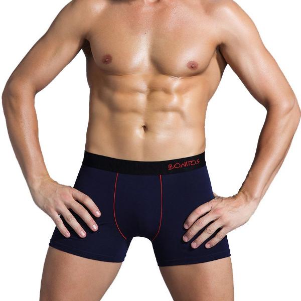 Bonitos Classic No-fly Free Mens Cotton Boxer Brief Black 2