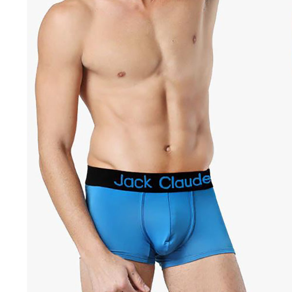 Jack Claude Mens Boxer Brief Pouch Underwear - Blue