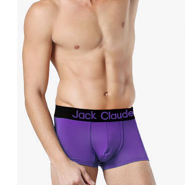 Jack Claude Mens Boxer Brief Pouch Underwear - Purple