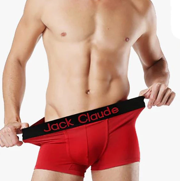 Jack Claude Mens Boxer Brief Pouch Underwear - Red