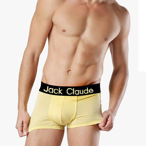 Jack Claude Mens Boxer Brief Pouch Underwear - Yellow