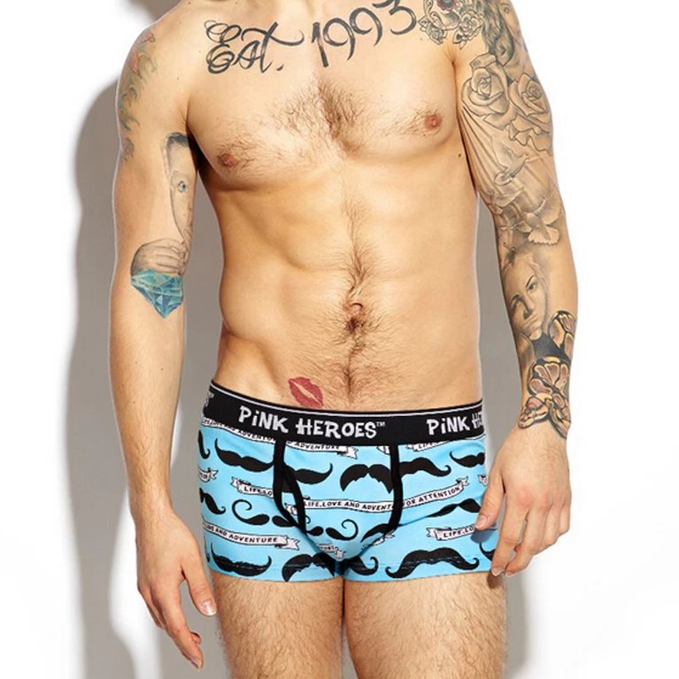 Men's Mustache Underwear - Boxer Briefs