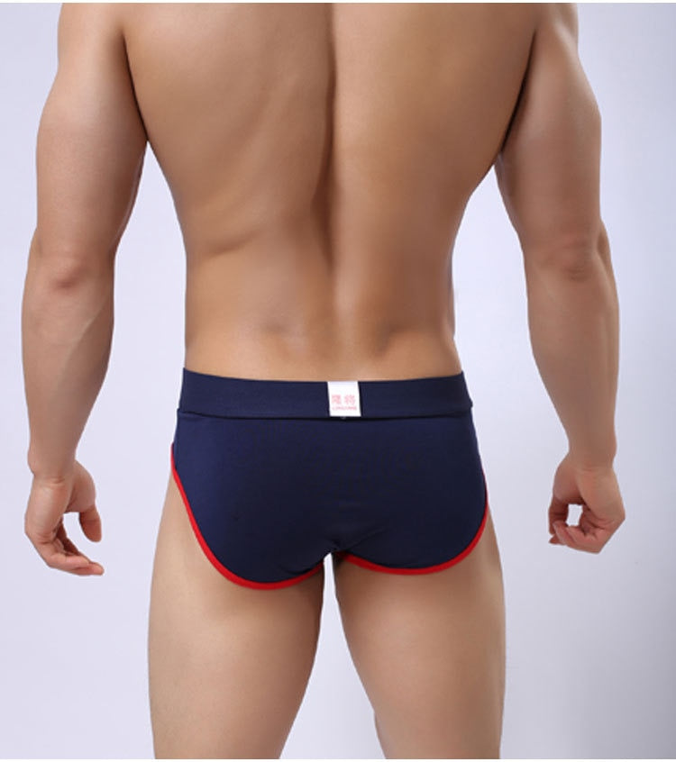 Men's Brief Underwear with Horizontal Fly - Rear