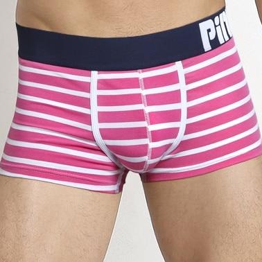 Striped Boxer Shorts Pink White