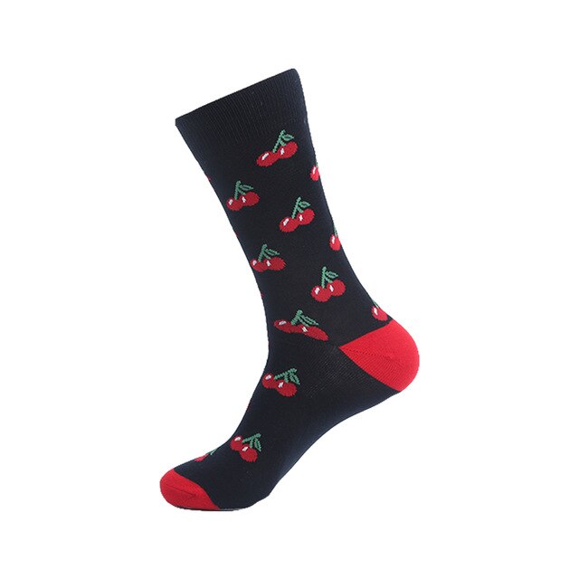 Cotton Polyester Printed Crew Socks