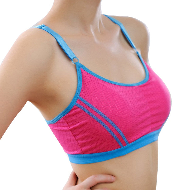 Free Women's Fitness Sports Bra - Pink Blue
