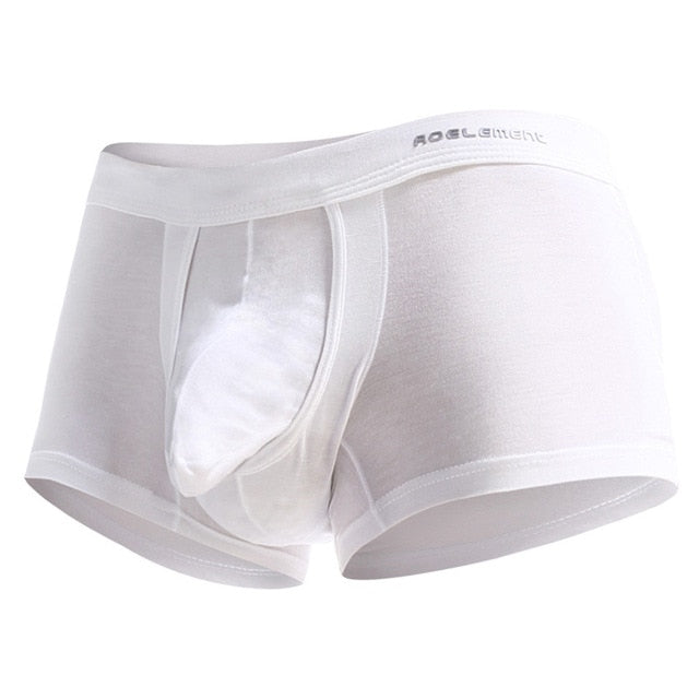 Men's Dual Pouch Boxer Brief Underwear - White