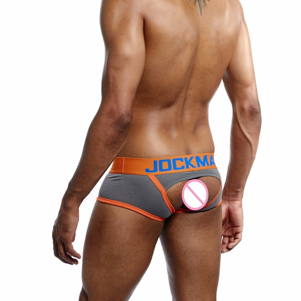 Mens open store back underwear