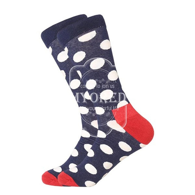 Funky Dress Socks - White Dots