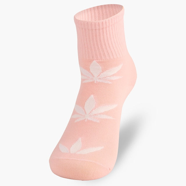 Hemp Leaf Socks - Pink
