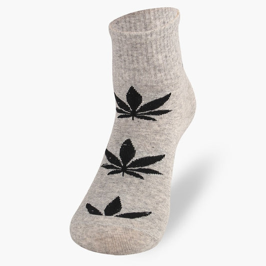 Hemp Leaf Socks - Grey