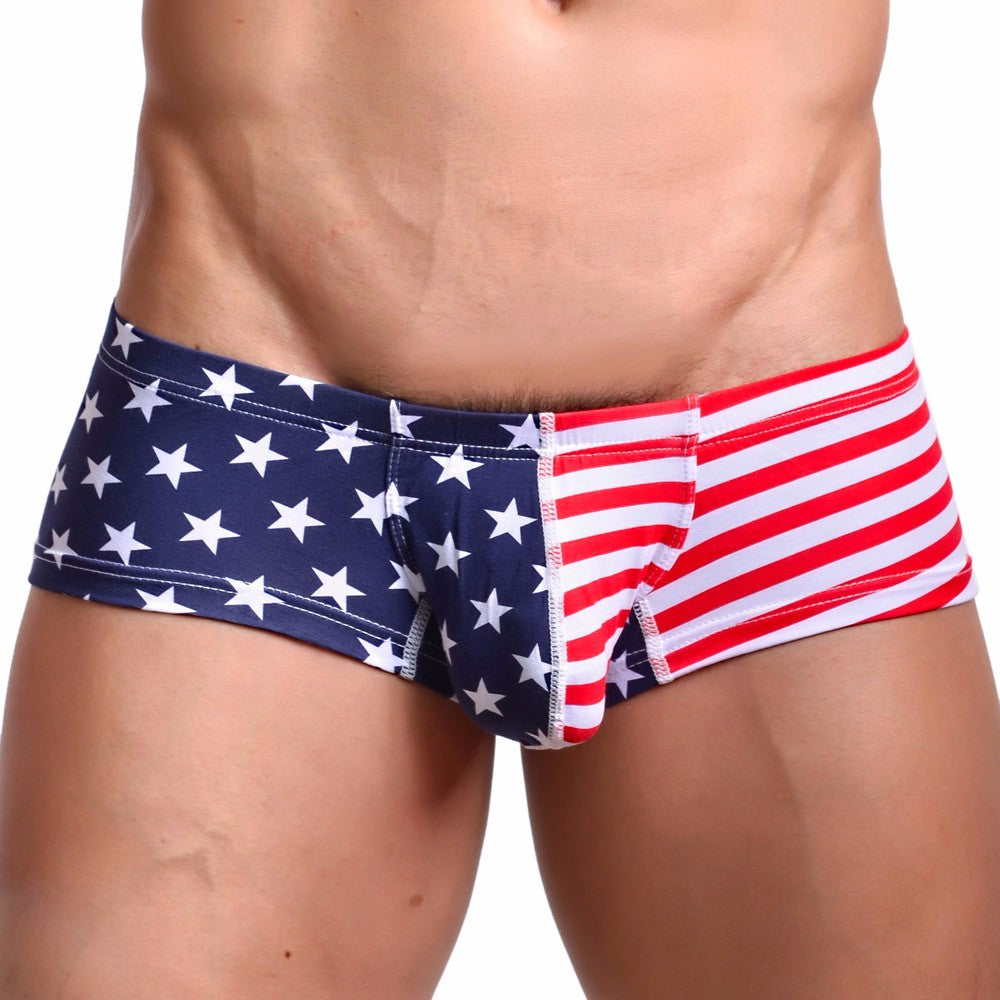 Men US Flag Trunk Underwear