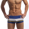 Blue and White Striped Boxer Briefs