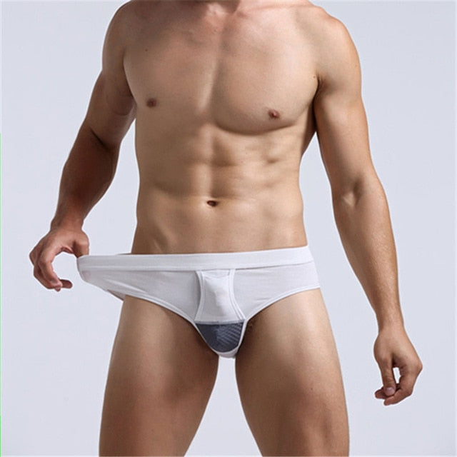 Men's Dual Pouch Brief - White