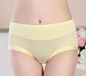 Women's Bamboo Smooth Seam Mid-Rise Brief Underwear - Light Yellow