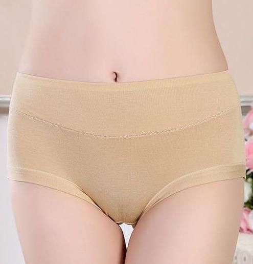 Women's Bamboo Smooth Seam Mid-Rise Brief Underwear - Beige