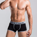 Jack Claude free Men's Boxer Solid Color Boxer Brief with Contrast Seams Black
