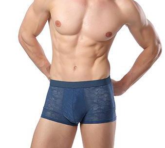 Men's Bamboo Boxer Brief Underwear - Blue