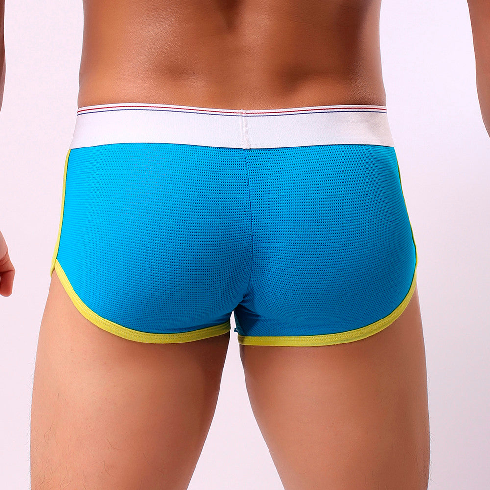 Men's Mesh Trunks Underwear - Blue Back