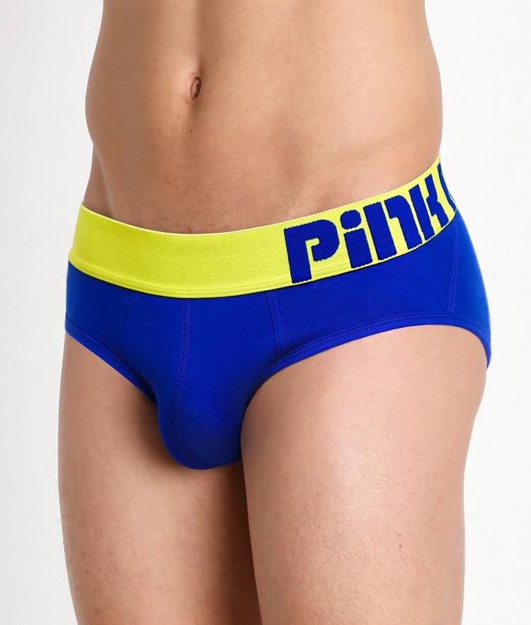 Men's Pink Hero Cotton Briefs with Comfort Waistband - Royal Blue