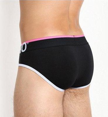 free men's brief pink hero black rear