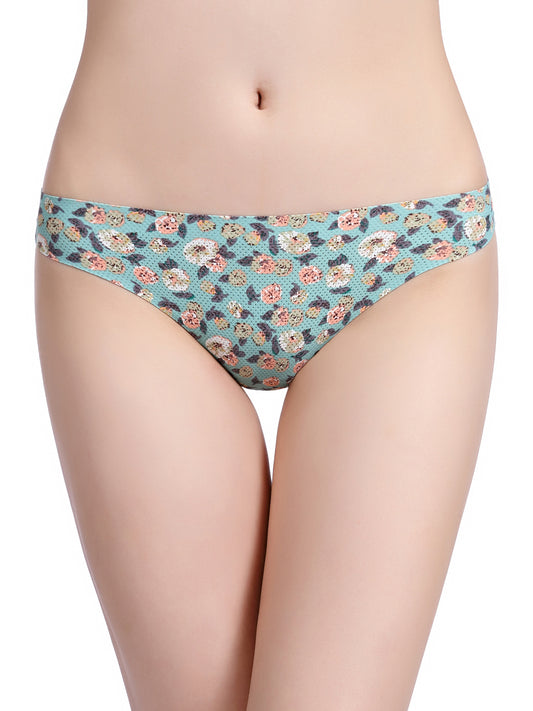 Women's Floral Print Thong Underwear