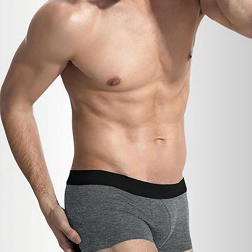 Free Men's Breathable Cotton Trunk Underwear - Gray