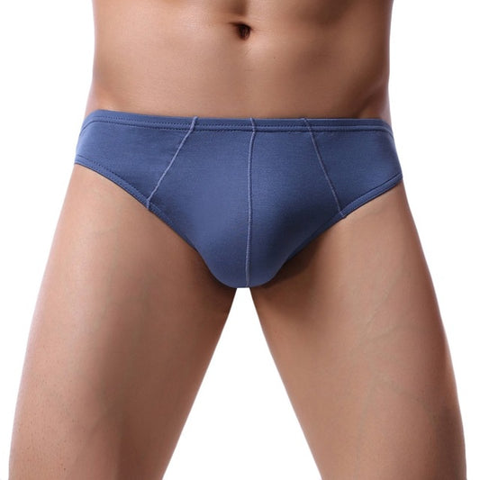 Free Men's Classic Cotton Thong Underwear - Blue