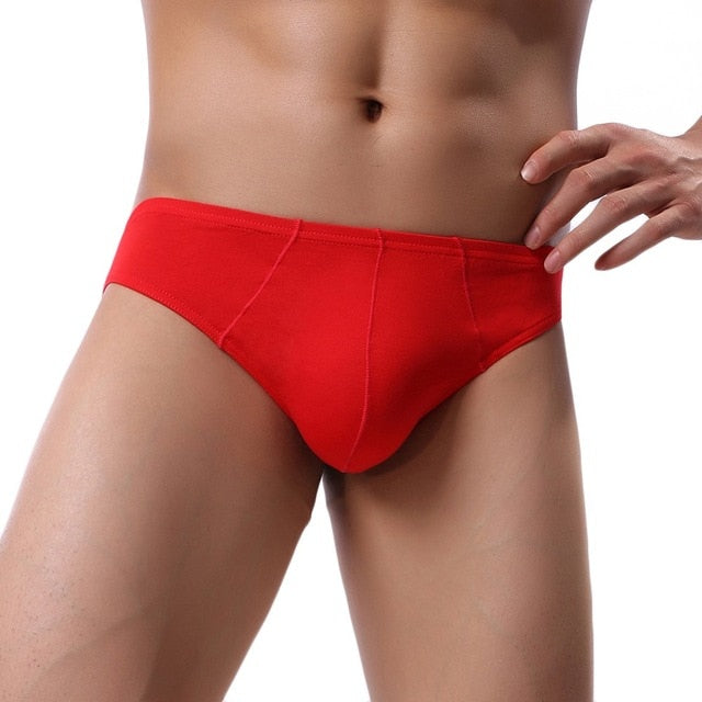 Free Men's Classic Cotton Thong Underwear - Red