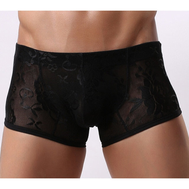 Black Lace Boxers for Guys