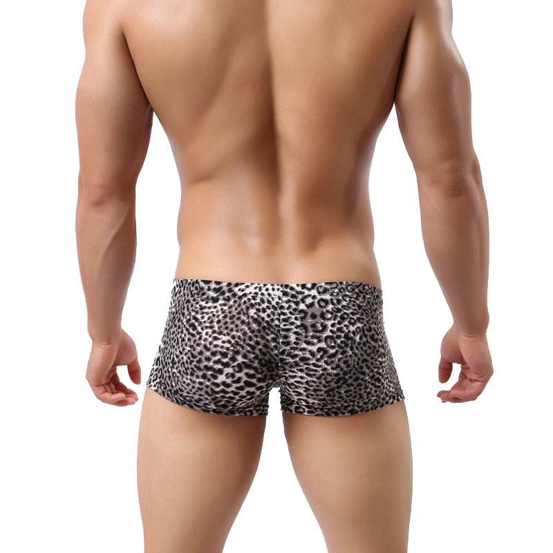 Men's Leopard Print Trunk Underwear - Butt