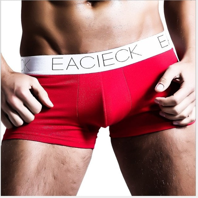 Free Men's Eacieck Designer Boxer Brief Underwear - Red